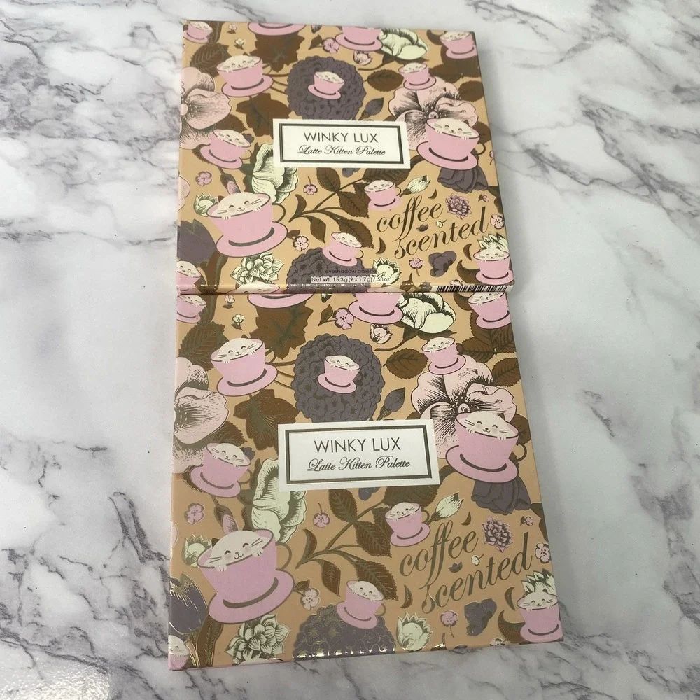 Winky Lux Latte Kitten Eyeshadow Palette 9 Shades Coffee Scented‎ NIB